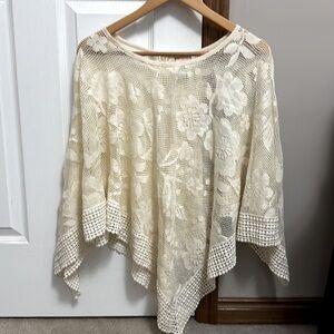 Free people lace poncho - New without tags . One size